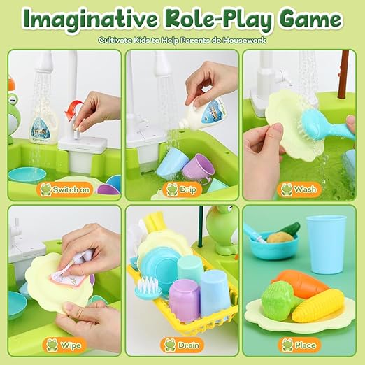 Kids Sink with Running Water Playset