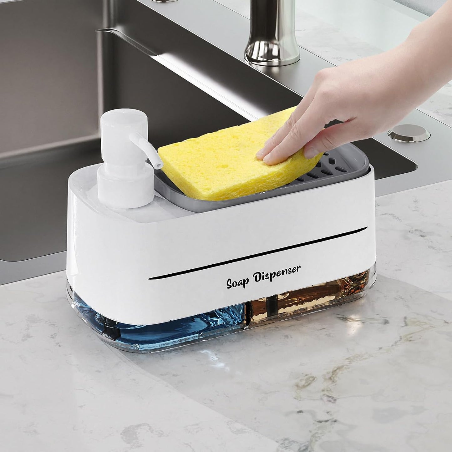 4-in-1 Soap Dispenser Set with Sponge Holder