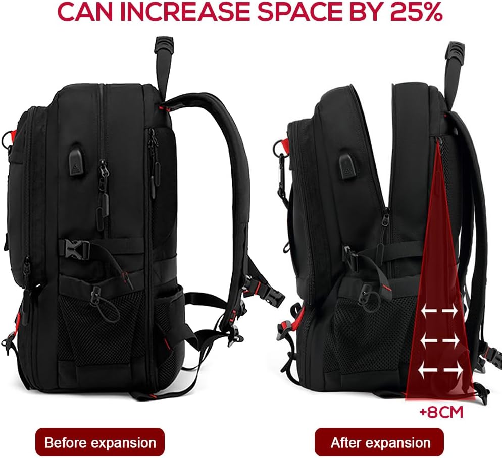 Large Outdoor Travel Backpack with USB Port and Shoe Compartment – Perfect for Hiking, Camping, Trekking, and Mountaineering