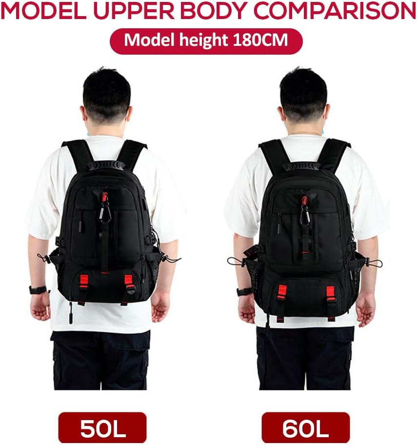 Large Outdoor Travel Backpack with USB Port and Shoe Compartment – Perfect for Hiking, Camping, Trekking, and Mountaineering