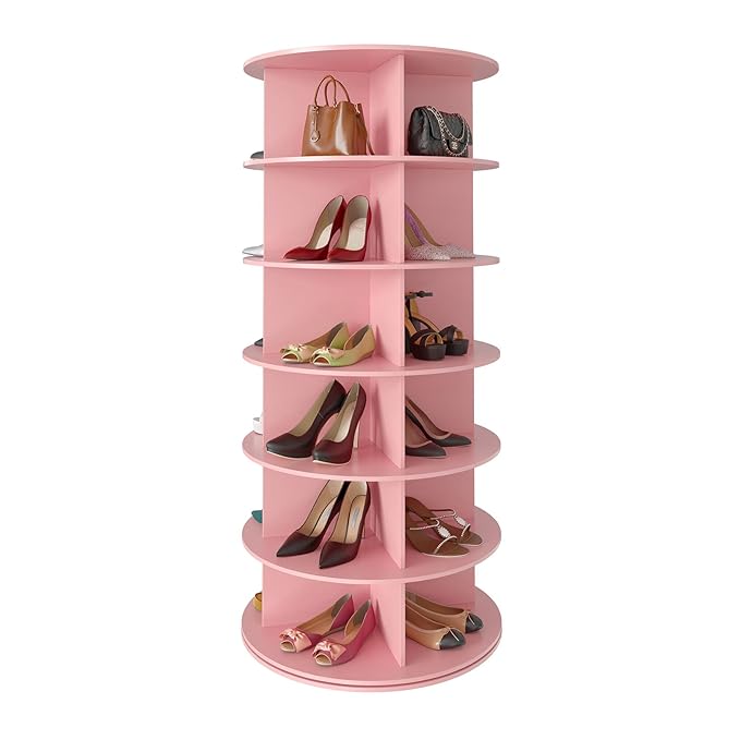 Rotating Shoe Rack Tower