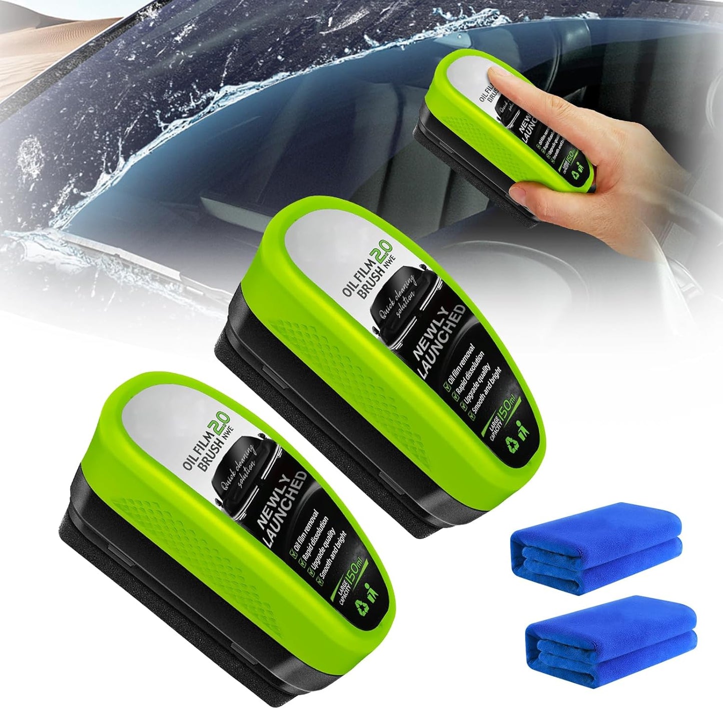 Portable Windshield Oil Film Brush Cleaner(Buy 1 Get 1 Free!)