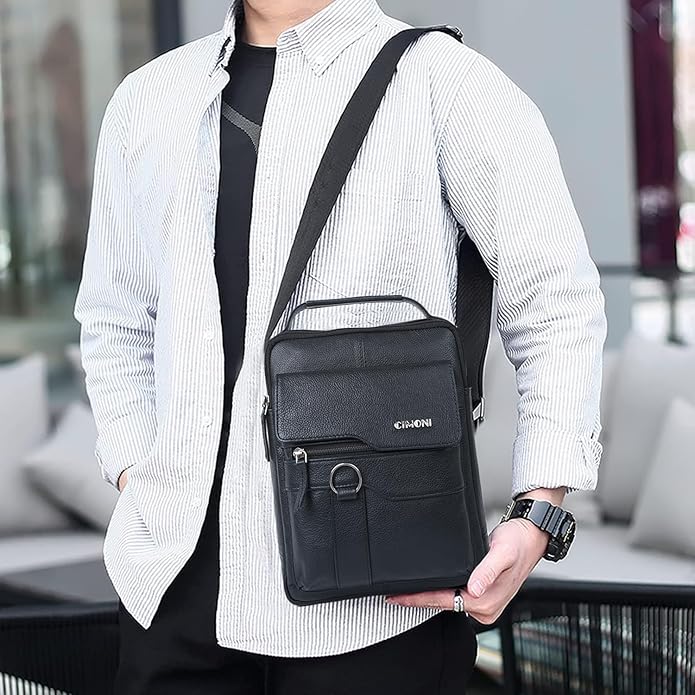 Classic PU Leather Business Crossbody Handbag