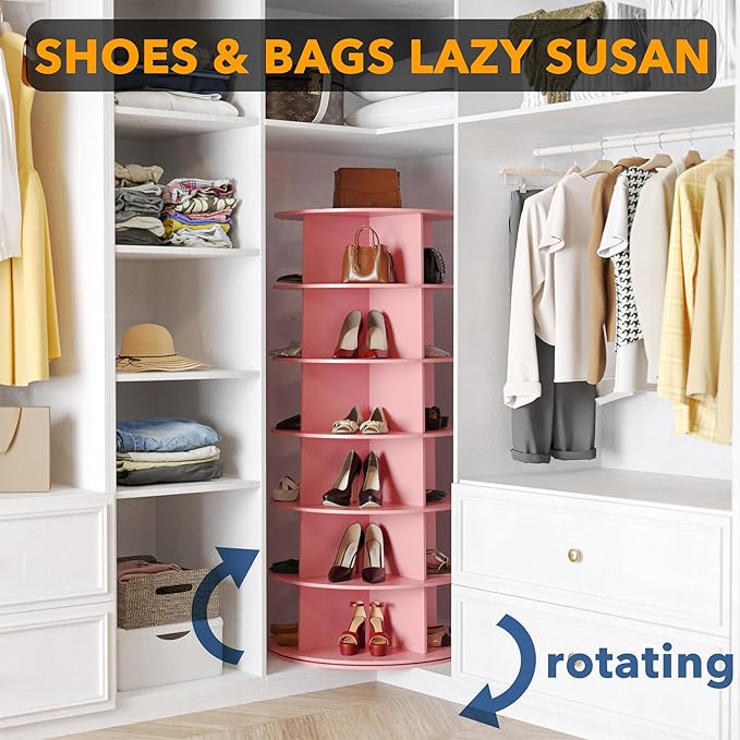 Rotating Shoe Rack Tower
