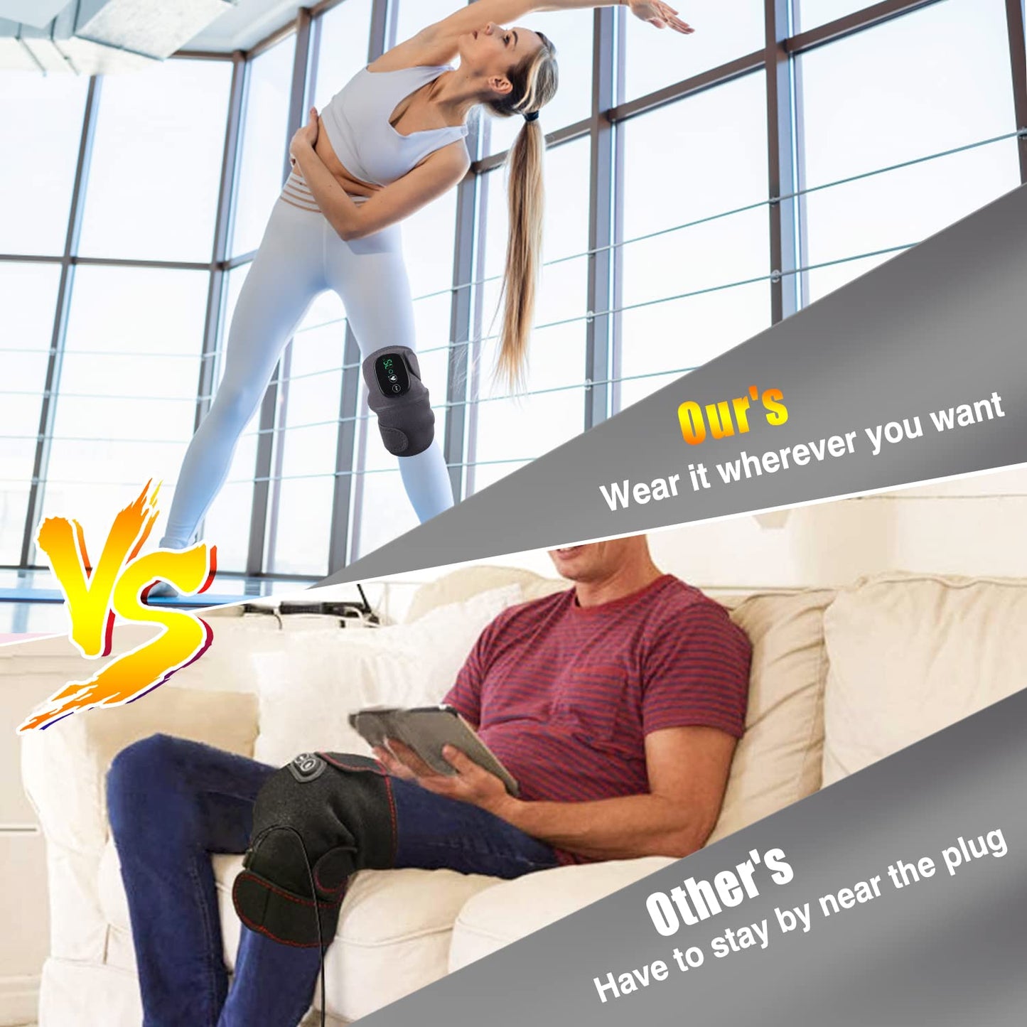 Cordless Rechargeable Heating Pads Massager