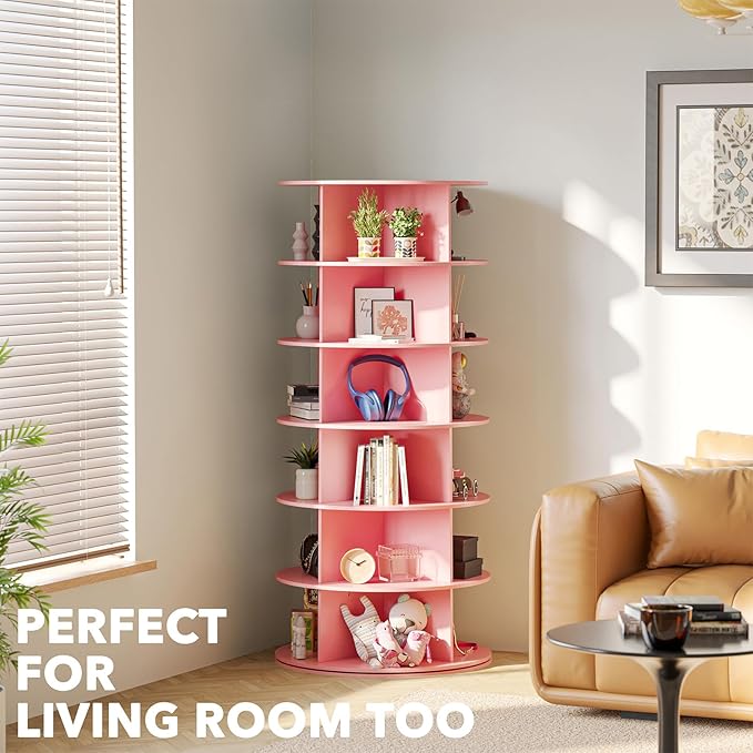 Rotating Shoe Rack Tower