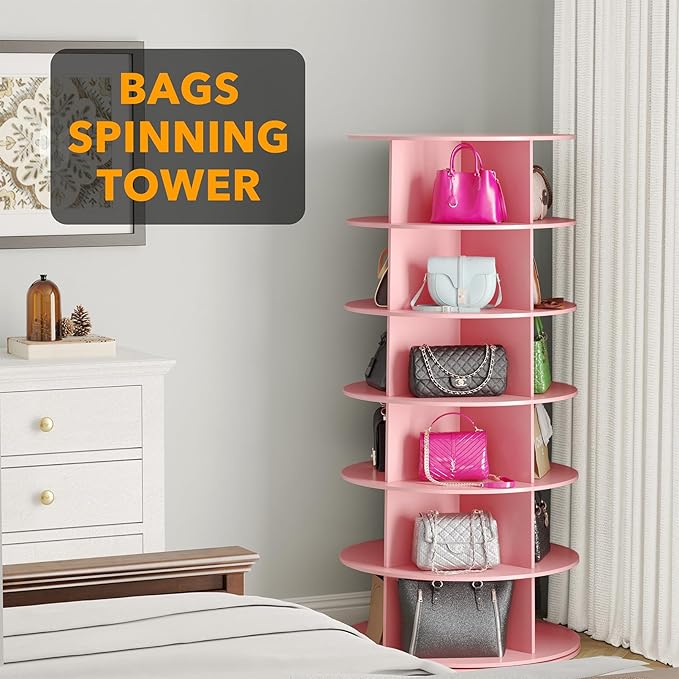 Rotating Shoe Rack Tower
