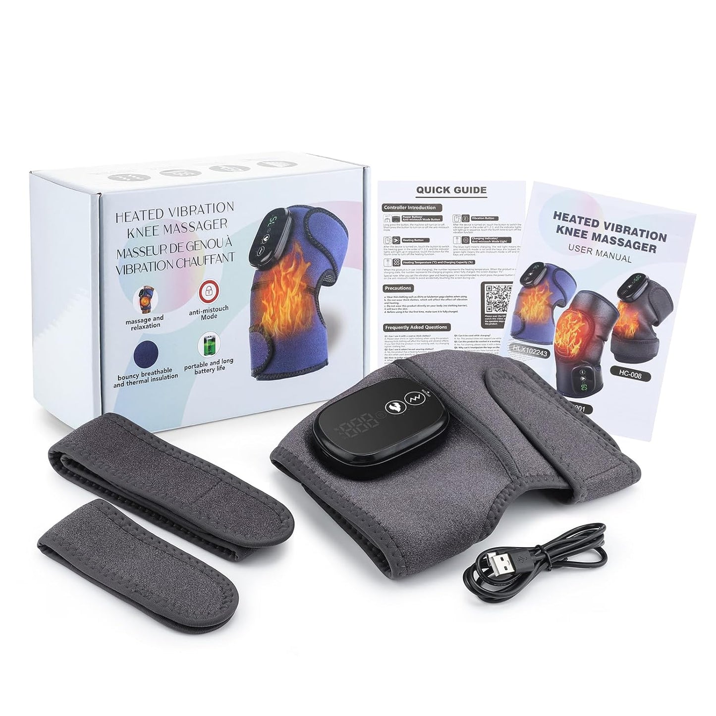 Cordless Rechargeable Heating Pads Massager