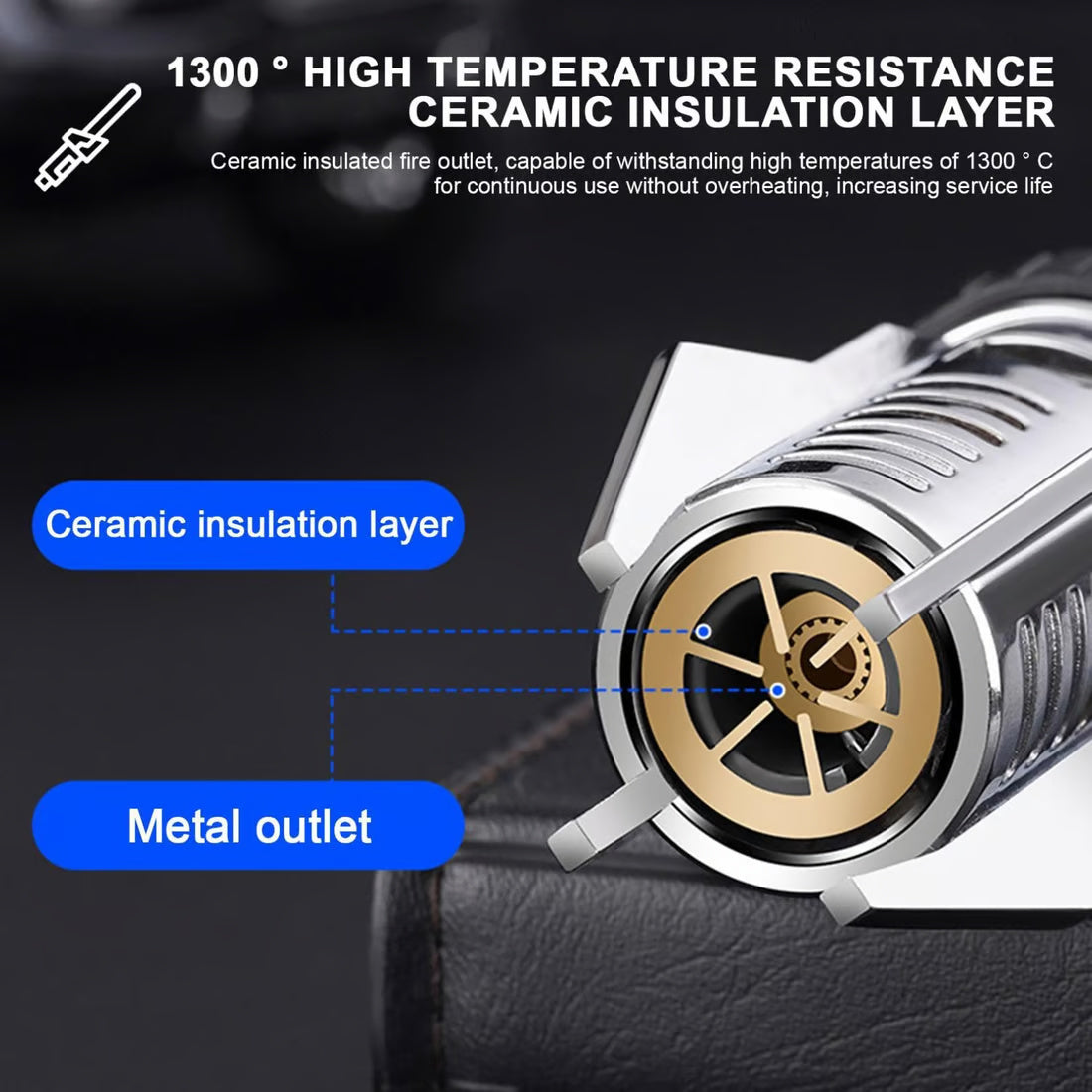 Safety Locked Mini Durable Metal Torch Lighter