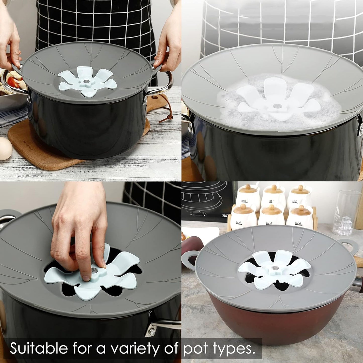 Detachable Food Spill Stopper Lid