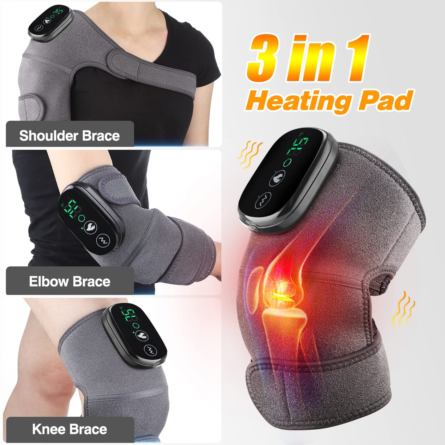 Cordless Rechargeable Heating Pads Massager