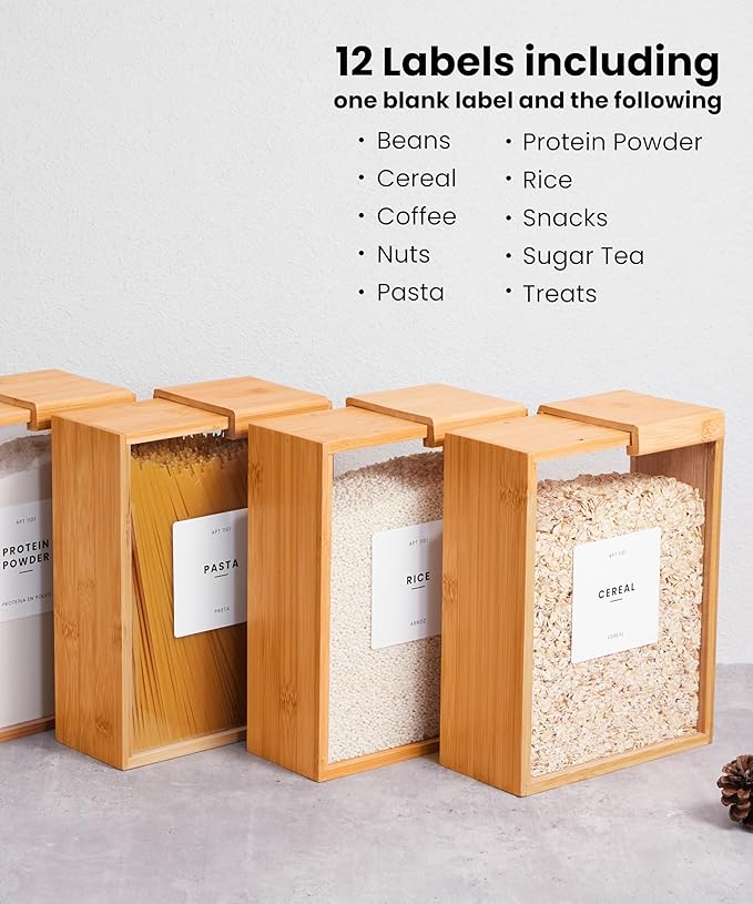 King Kitchen Bamboo Food Container & Dispenser