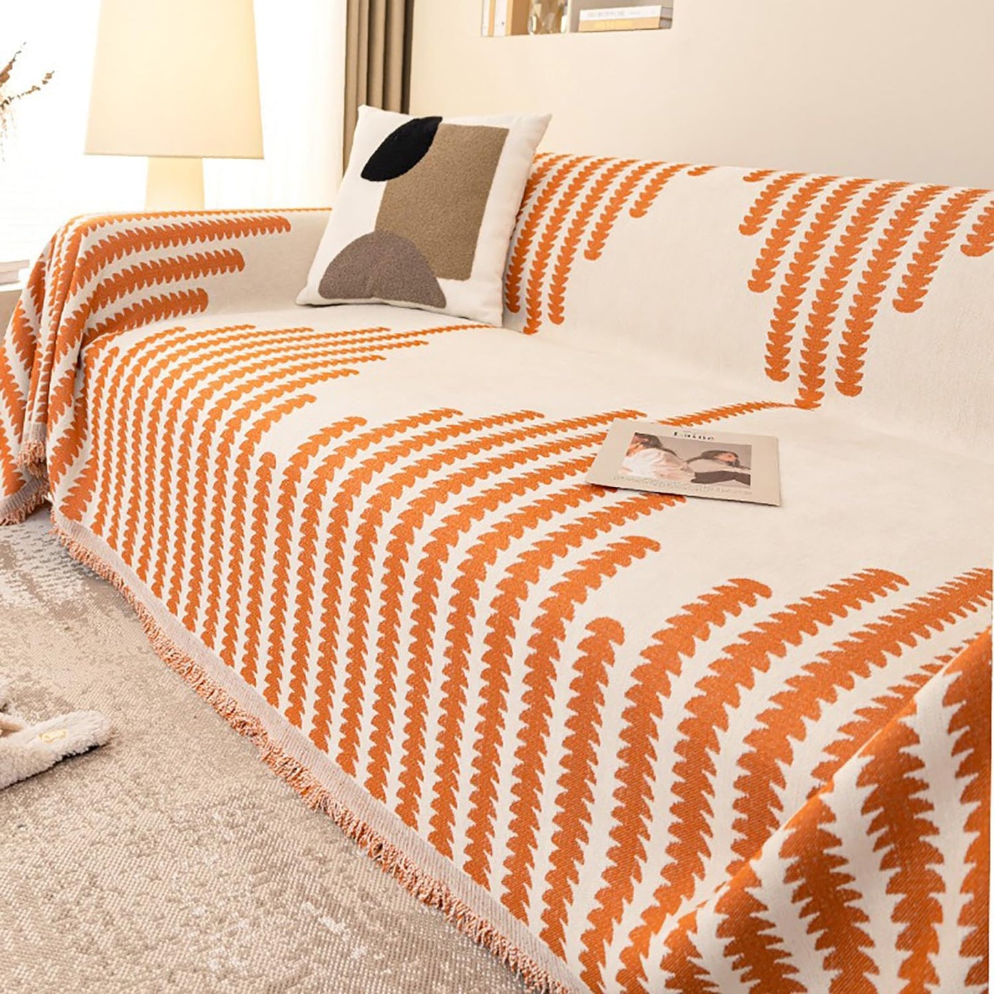 Geometric Pattern Multi-Color Sofa Slipcover Set