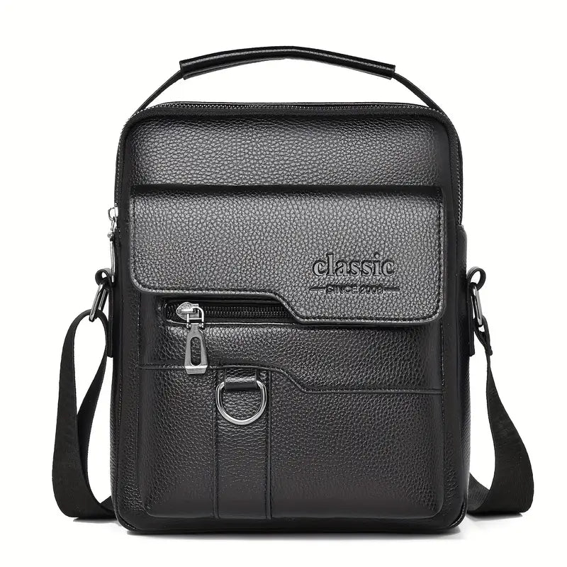 Classic PU Leather Business Crossbody Handbag