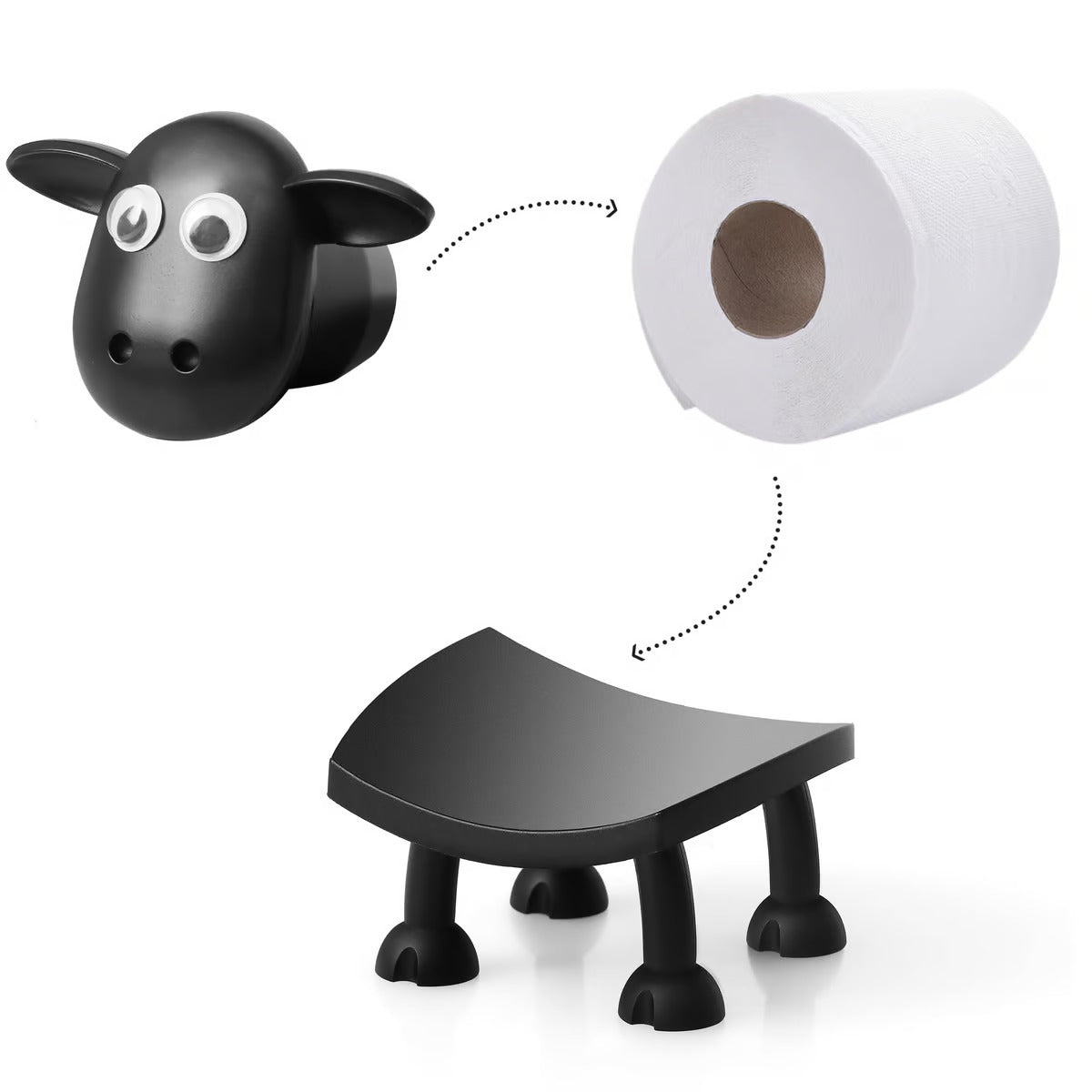 Delightful Sheep Toilet Roll Organizer