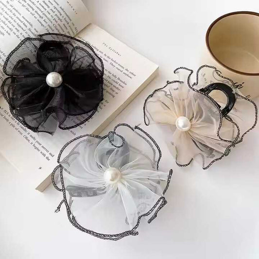Korean Ultra-Pretty Mesh Flower Hair Clip