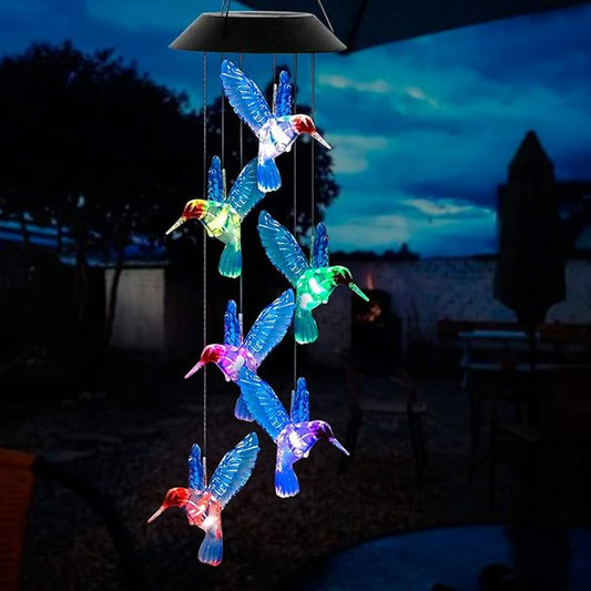 Solar Powered Wind Chimes with LED