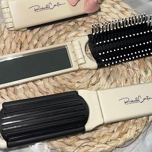 Folded Hair Comb with Built-in Mirror