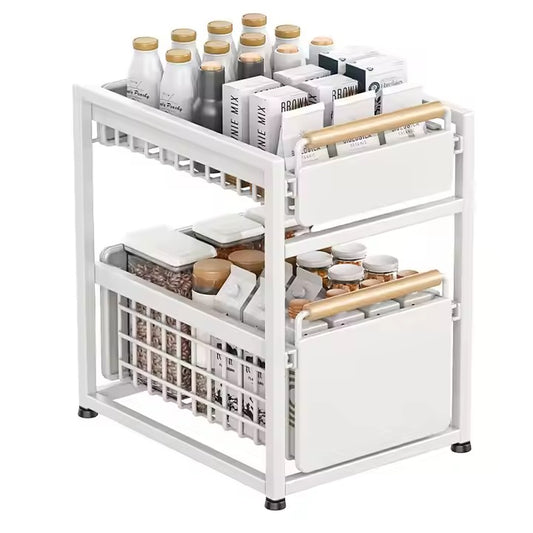 Easy Pull-Out Storage Rack For Kitchen