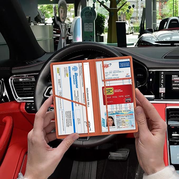 Car Document Holder with Magnetic Closure