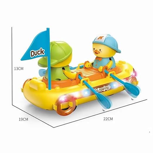 Electric Bump and Go Duck Boat Musical Toy