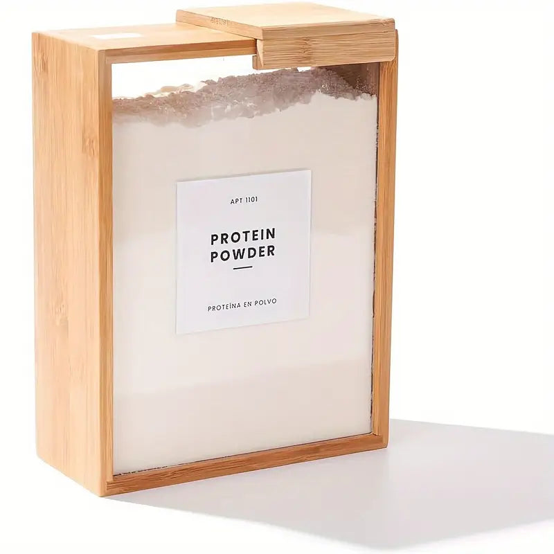 King Kitchen Bamboo Food Container & Dispenser