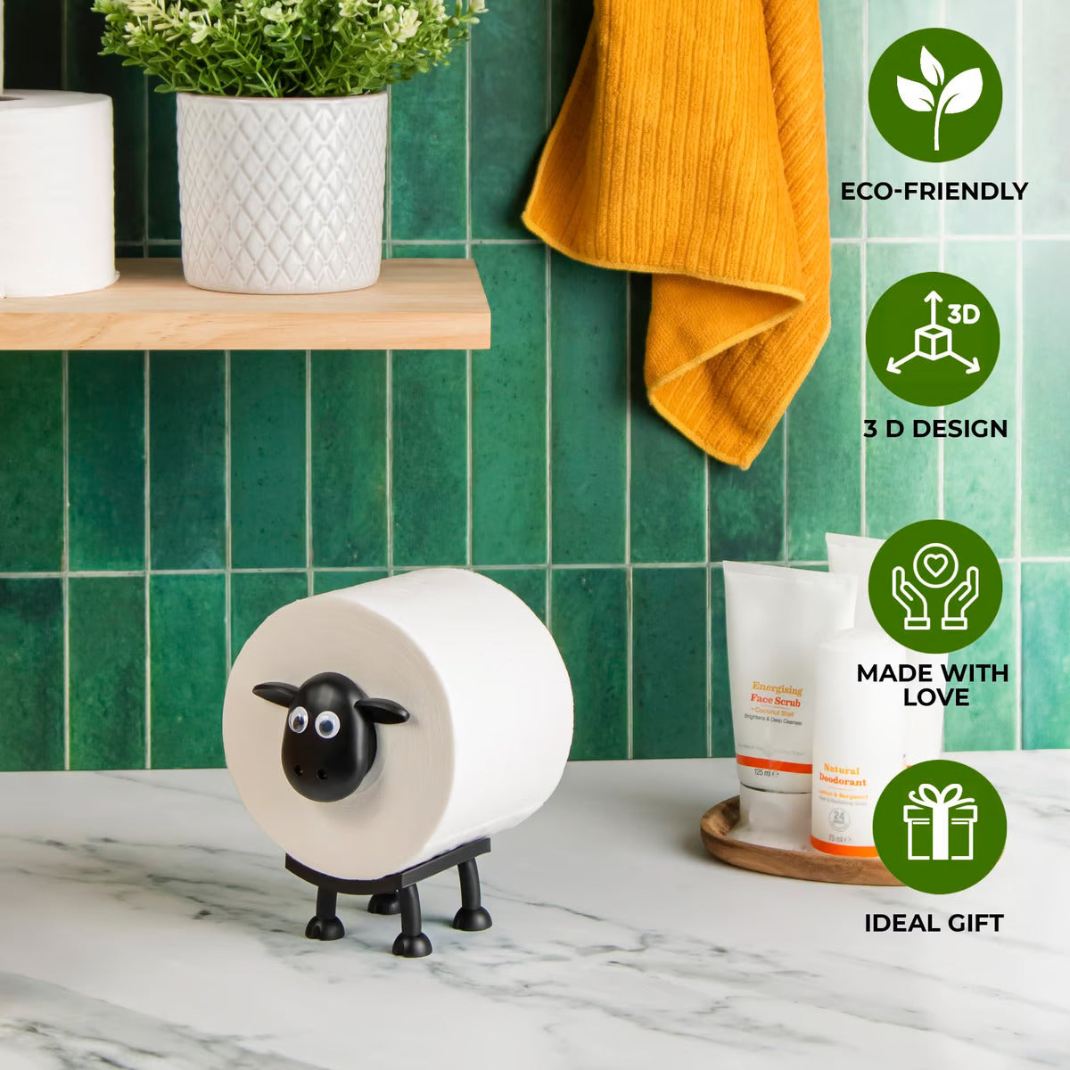 Delightful Sheep Toilet Roll Organizer