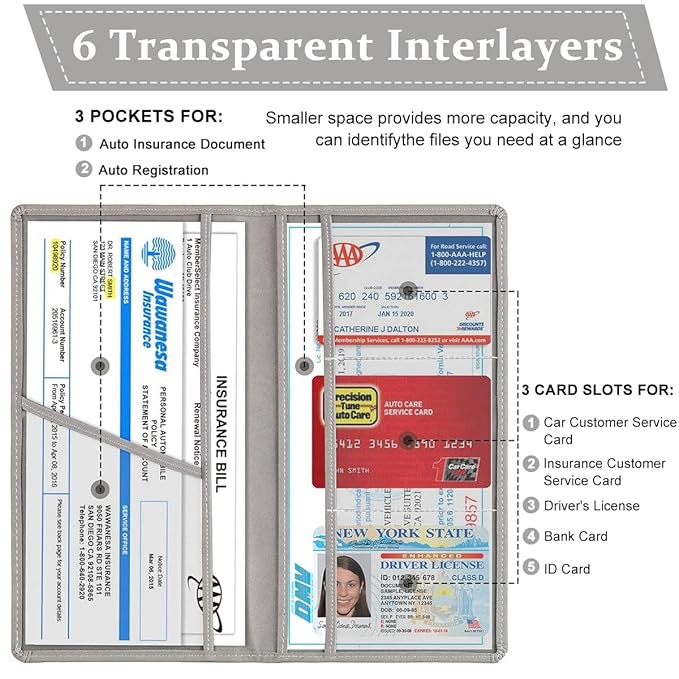 Car Document Holder with Magnetic Closure