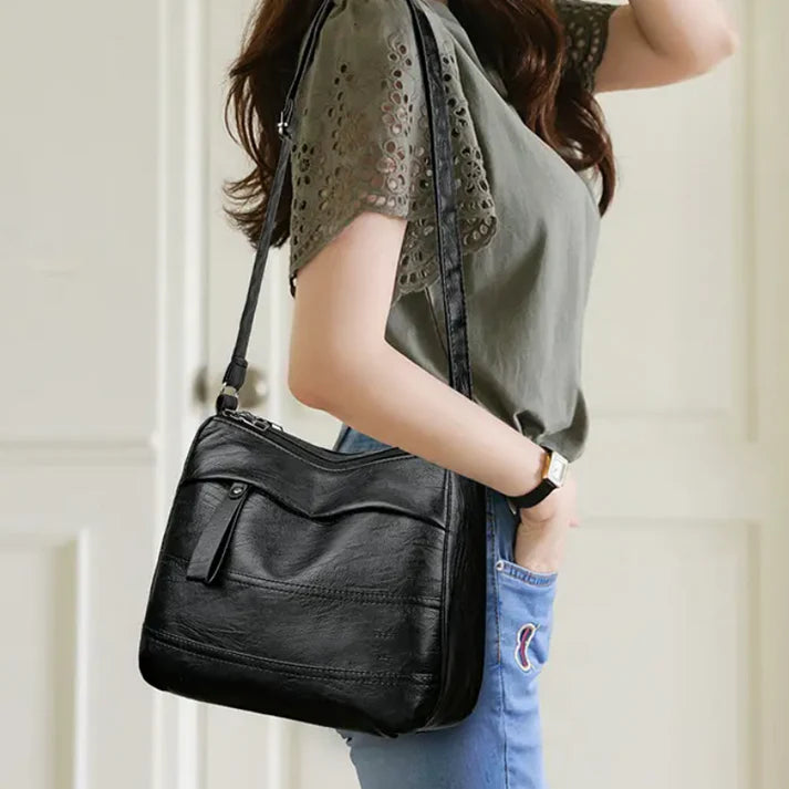 Large-Capacity Multilayer Shoulder Bag