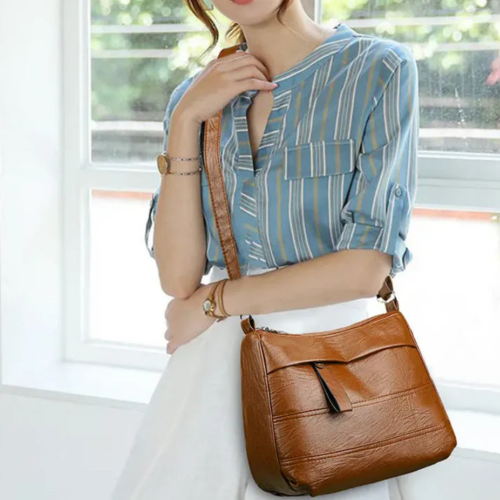Large-Capacity Multilayer Shoulder Bag