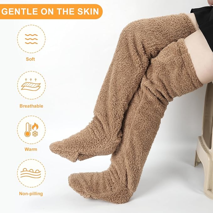 Plush Over-the-Knee Leg Warmers