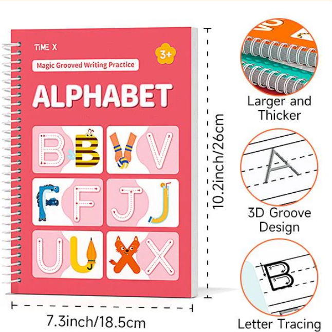 Trace & Erase Magic Writing Practice Book