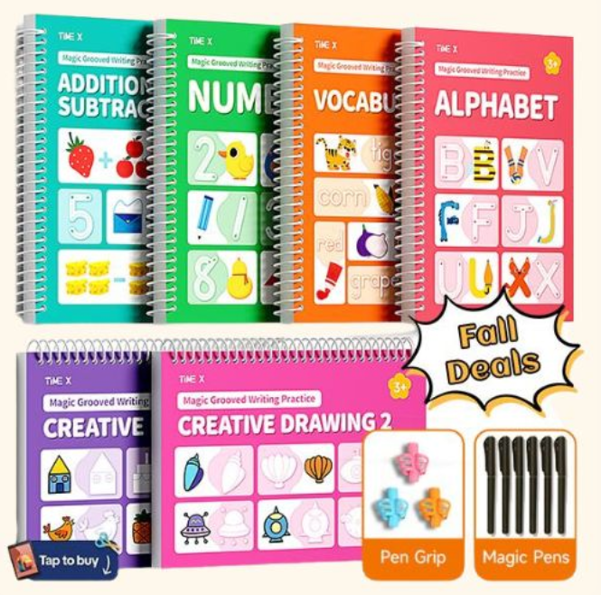 Trace & Erase Magic Writing Practice Book