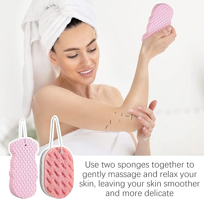 Exfoliating Bath Sponge Set (Set of 3)