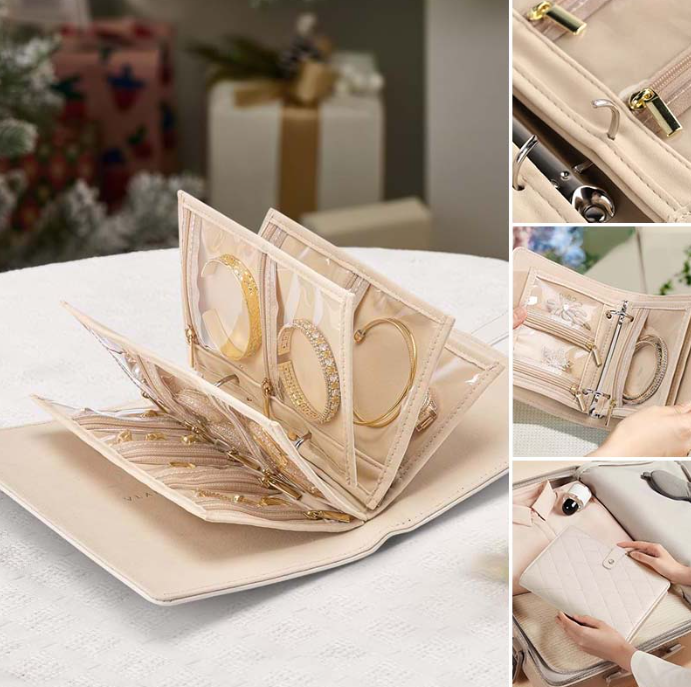 Portable Leather Jewellery Storage Book