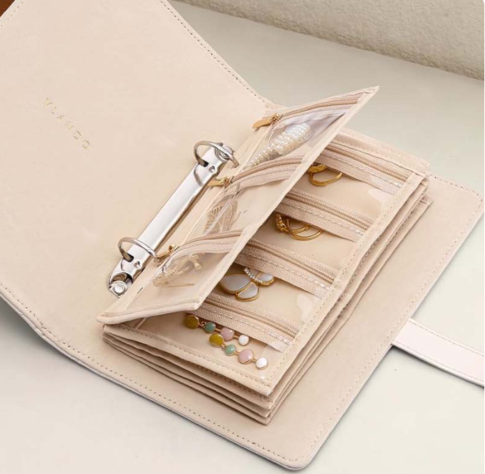 Portable Leather Jewellery Storage Book