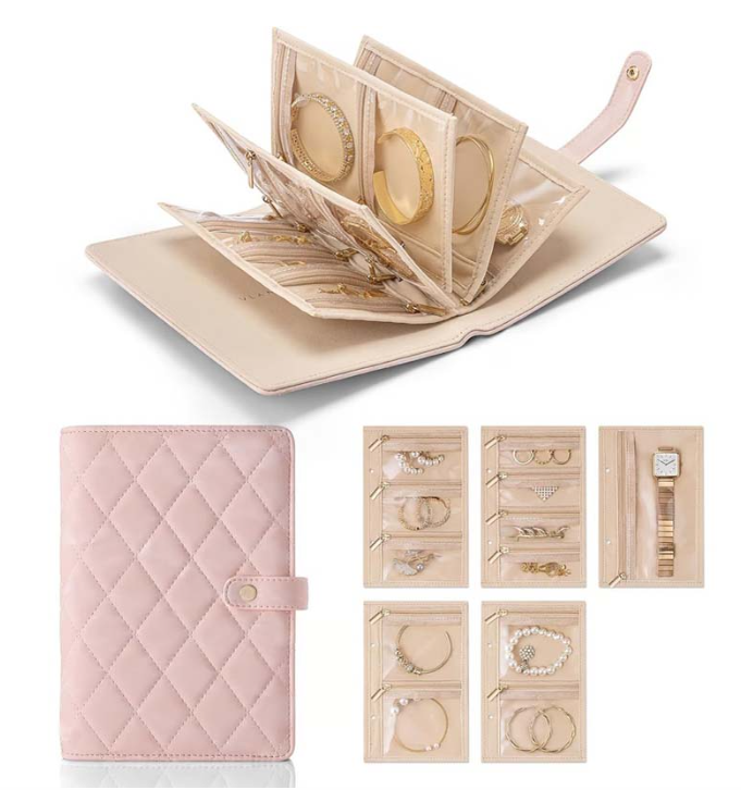 Portable Leather Jewellery Storage Book