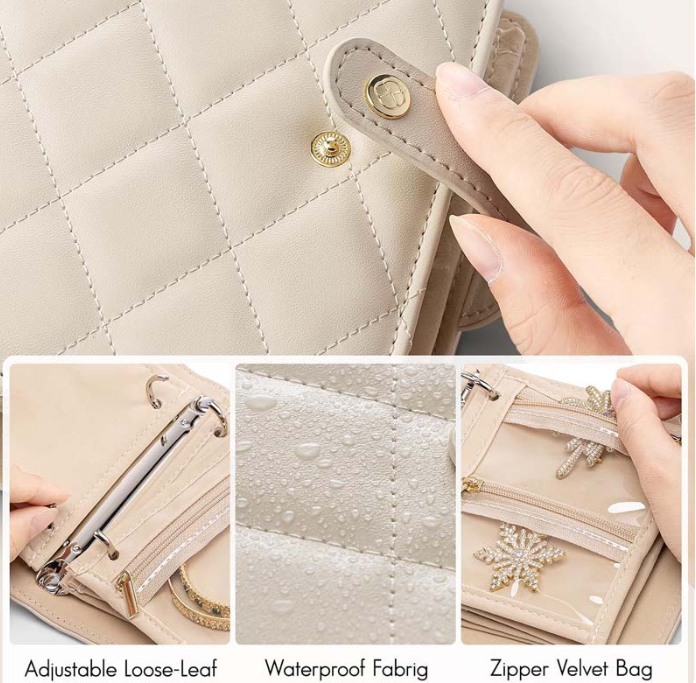 Portable Leather Jewellery Storage Book